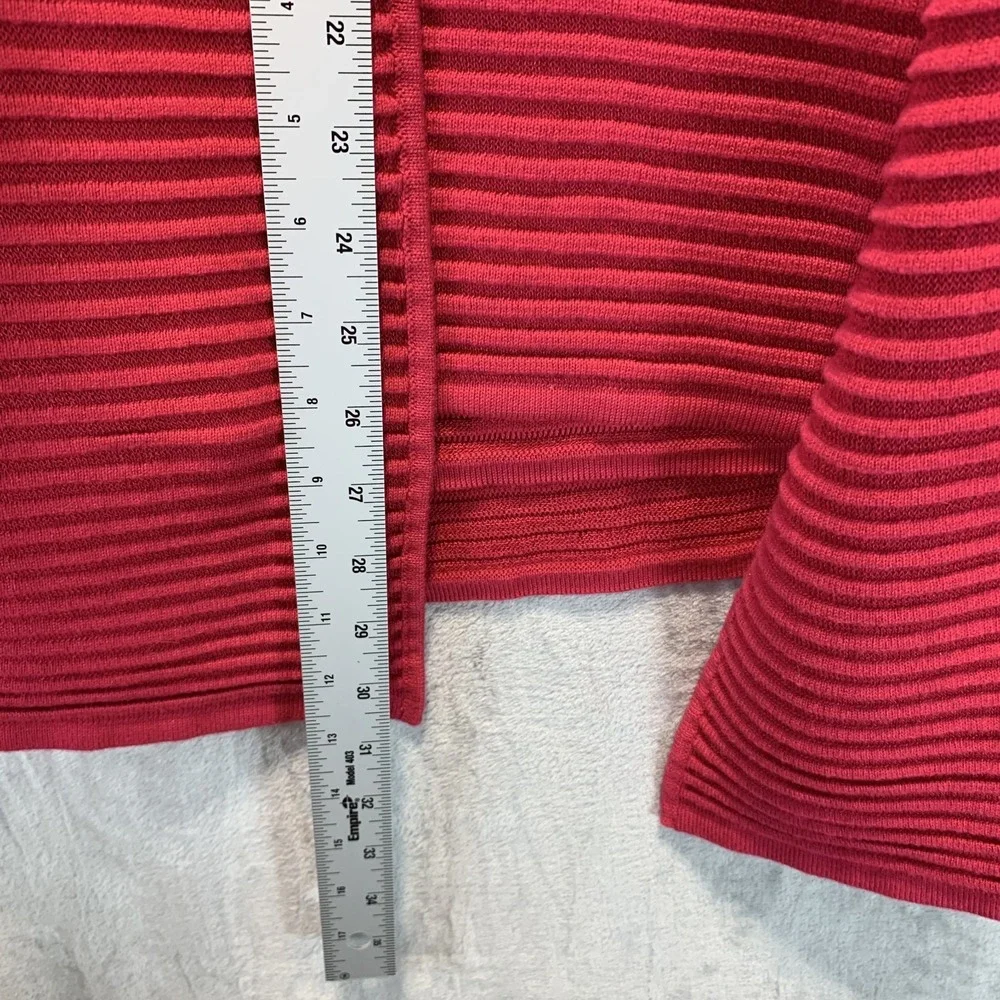 Talbots Women's Sweater Cardigan and Shell Tank XL Petite Pink Ribbed Minimalist